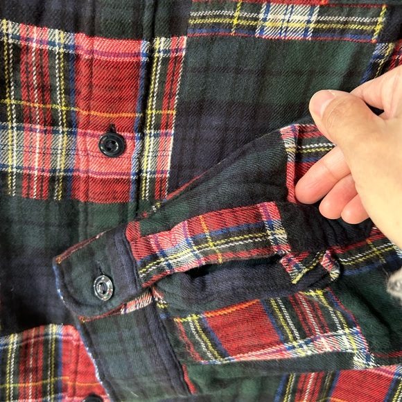 BNWT J. CREW Midweight flannel workshirt in patchwork - size S - Picture 4 of 5